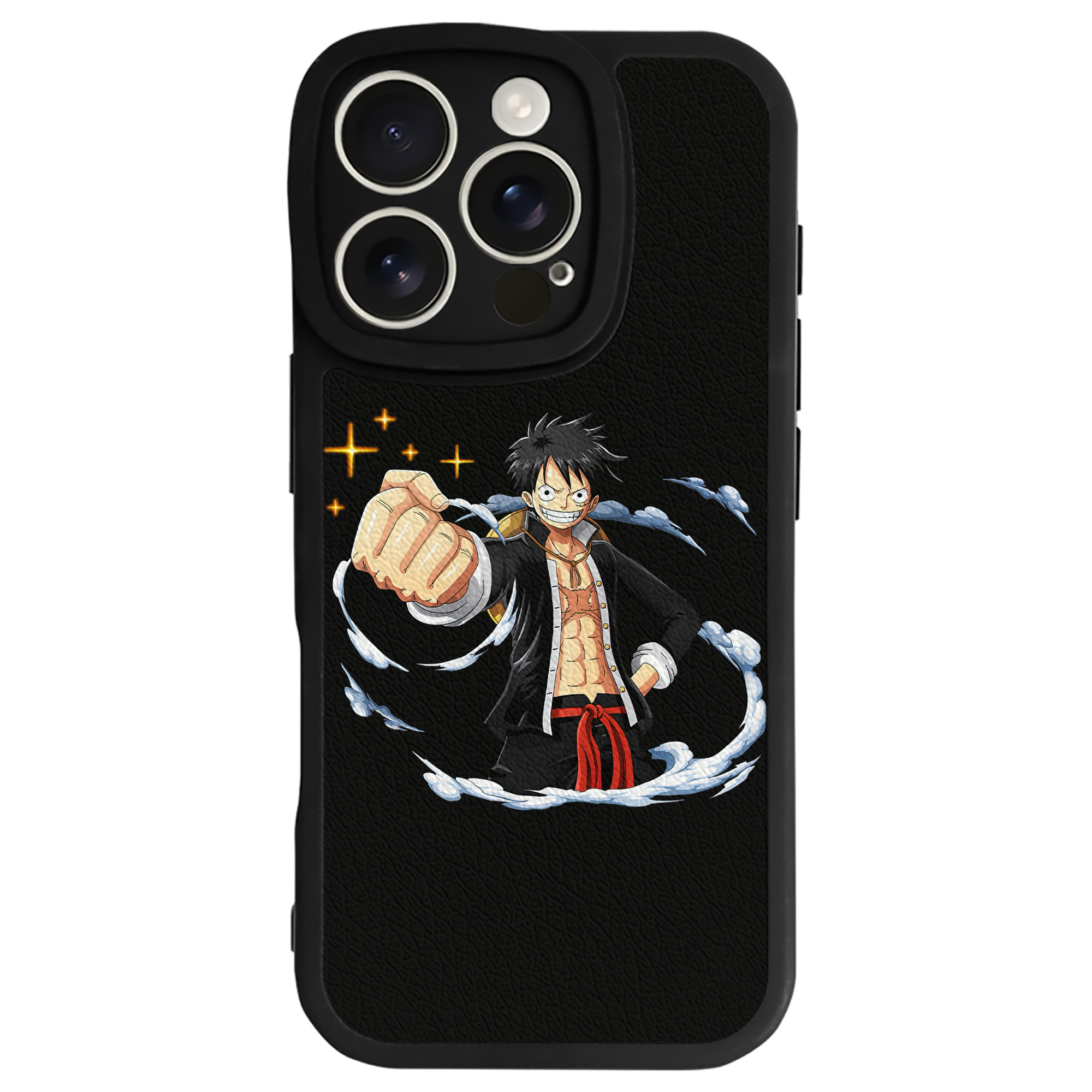 （画像用） ワンピース モンキー・D・ルフィ ONE PIECE Monkey D. Luffy 【iPhone 16シリーズ対応】シリコンスマホケース（レザー調） 材質：シリコン
